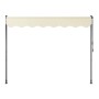 Juskys Klemmmarkise Kapstadt, 250x120 cm, beige, für Balkon und Terrasse.