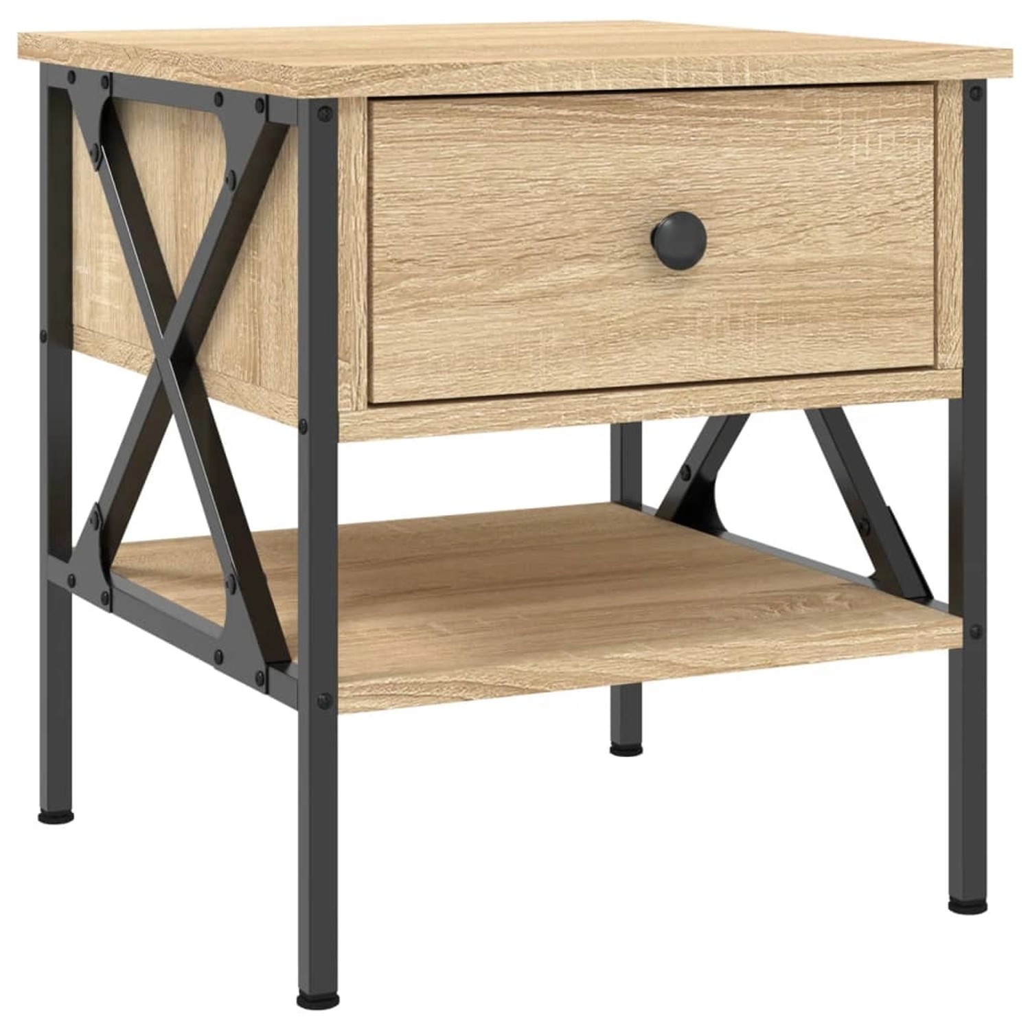 vidaXL Nachttisch Sonoma-Eiche 40x42x45 cm Holzwerkstoff günstig online kaufen