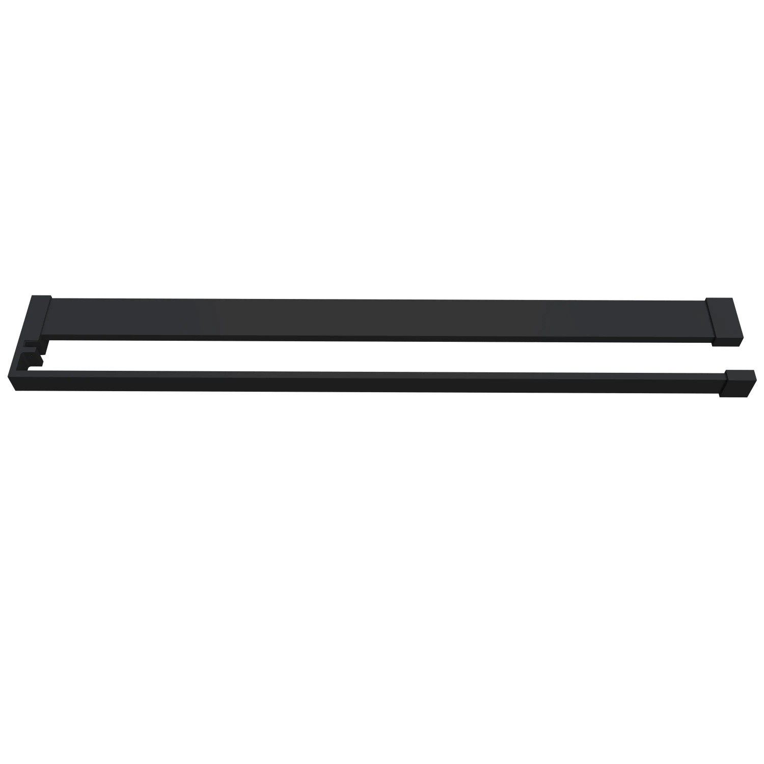 Duschparadies Duschregal Handtuchhalter 90 x 13 x 3cm Für Walk-in Duschwand Duschtrennwand Duschabtrennung Schwarz Badezimmer DIY