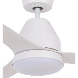 Weißer Lucci Air Deckenventilator Whitehaven 142 cm mit LED und Fernbedienung.