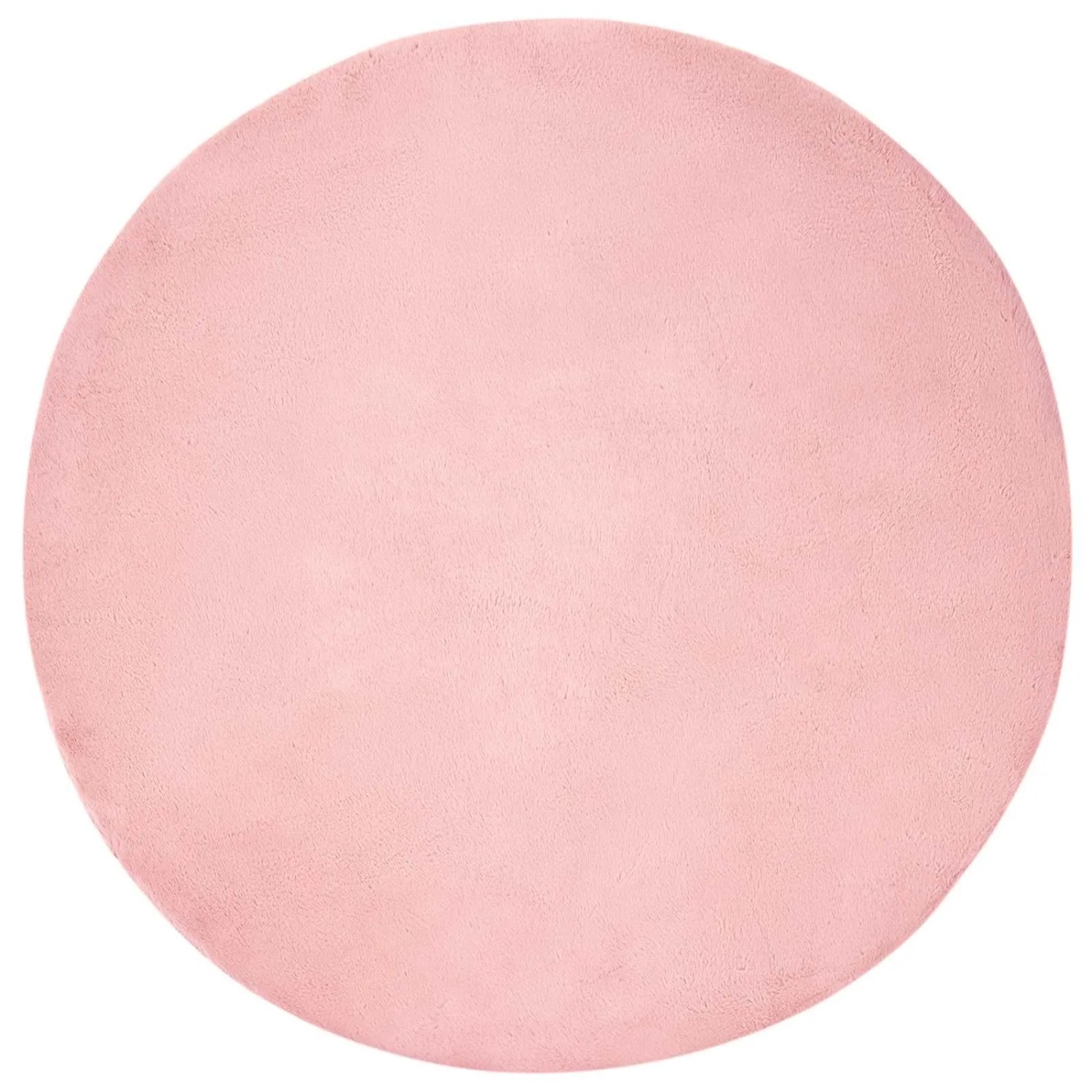 vidaXL Rutschfester Kunstfellteppich Olite Rosa Ø 80 cm Polyester 42021711