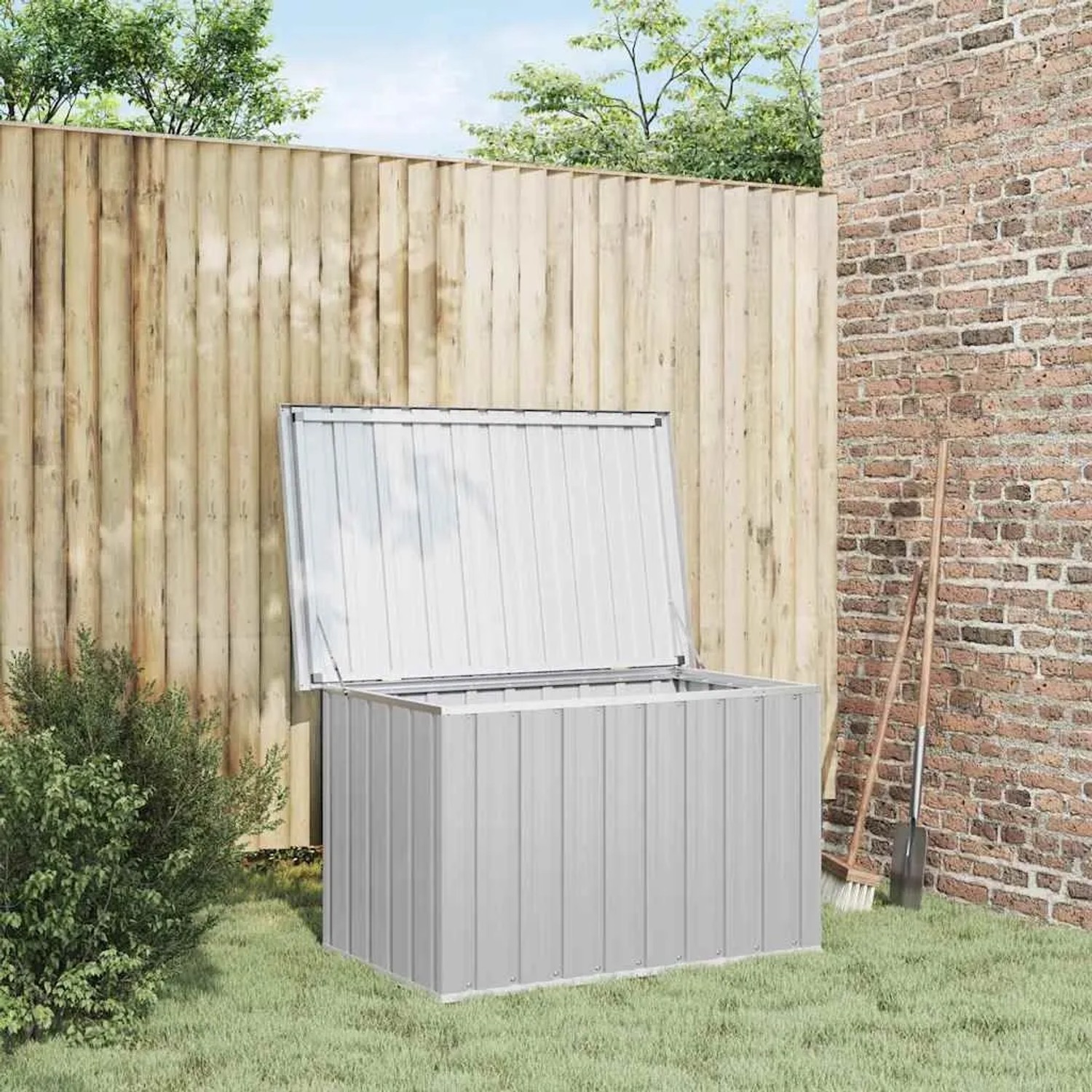furnicato Gartenbox Grau 109 x 67 x 65 cm kaufen bei OBI