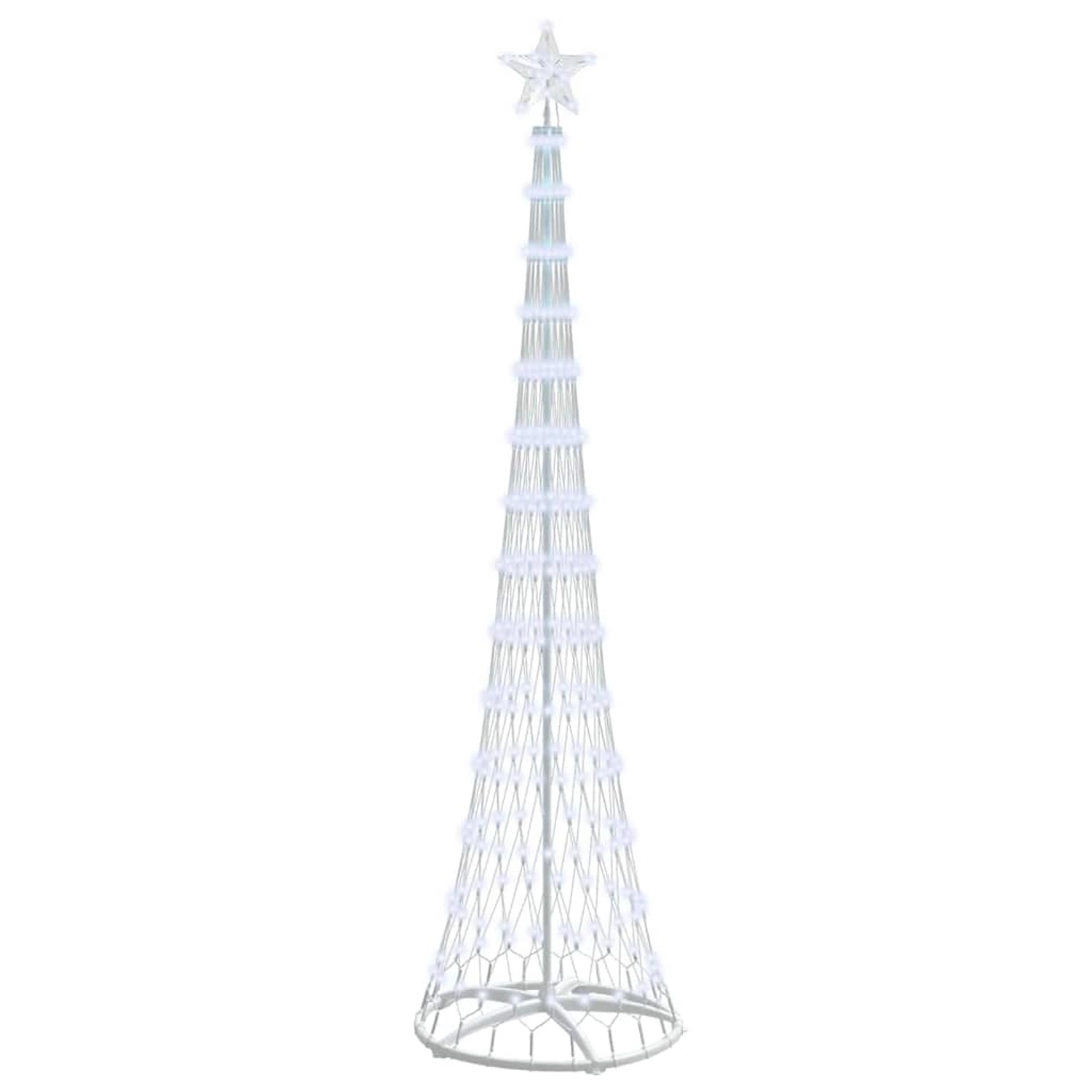 vidaXL LED Weihnachtsbaum mit Ständer Kaltweiß 70 x 70 x 250 cm Metall 42018776