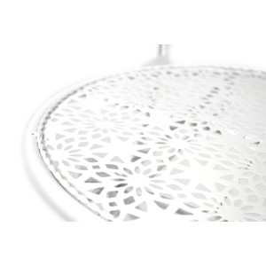 Kobolo Metallstuhl Gartenstuhl Klappstuhl Deko Stuhl Metall Cream H94 cm