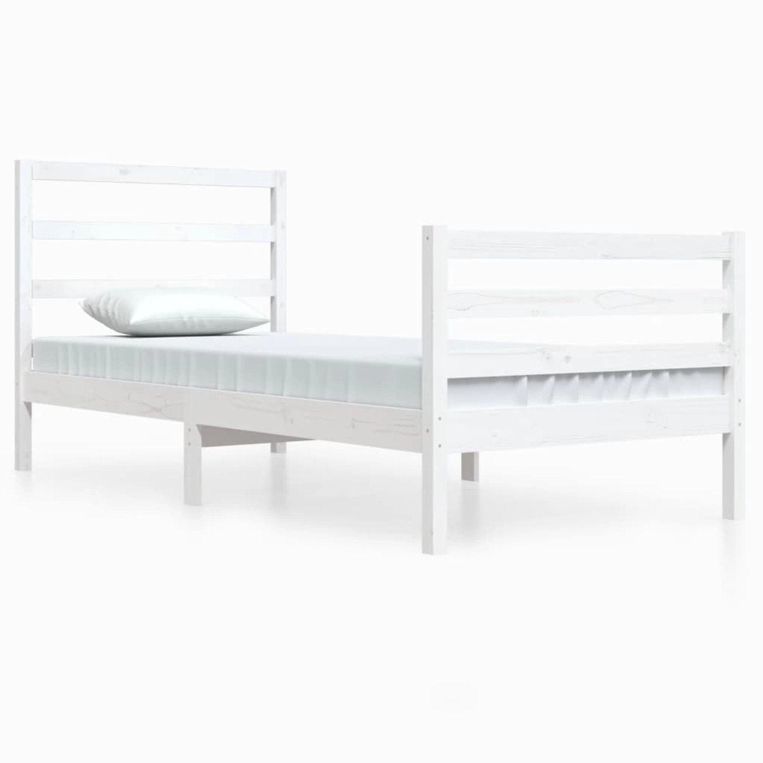 vidaXL Massivholzbett Weiß Kiefer 90x200 cm1083943 günstig online kaufen