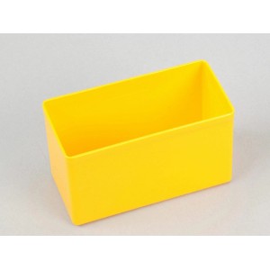 Gelber Sortimentskasten EuroPlus Insert für Aufbewahrungssysteme, 6,3x5,4x10,8 cm.