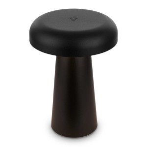 Schwarze, dimmbare Briloner Akku Tischleuchte Cloud mit Touchfunktion.