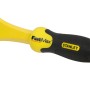 Stanley FatMax Flachmeißel 75mm, gelb-schwarz, mit Handschutz für sicheres Arbeiten beim Fliesen entfernen.
