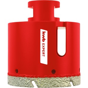 Roter kwb Fliesenbohrer M14, 68 mm Durchmesser, für Winkelschleifer. Ideal zum Bohren von Fliesen.