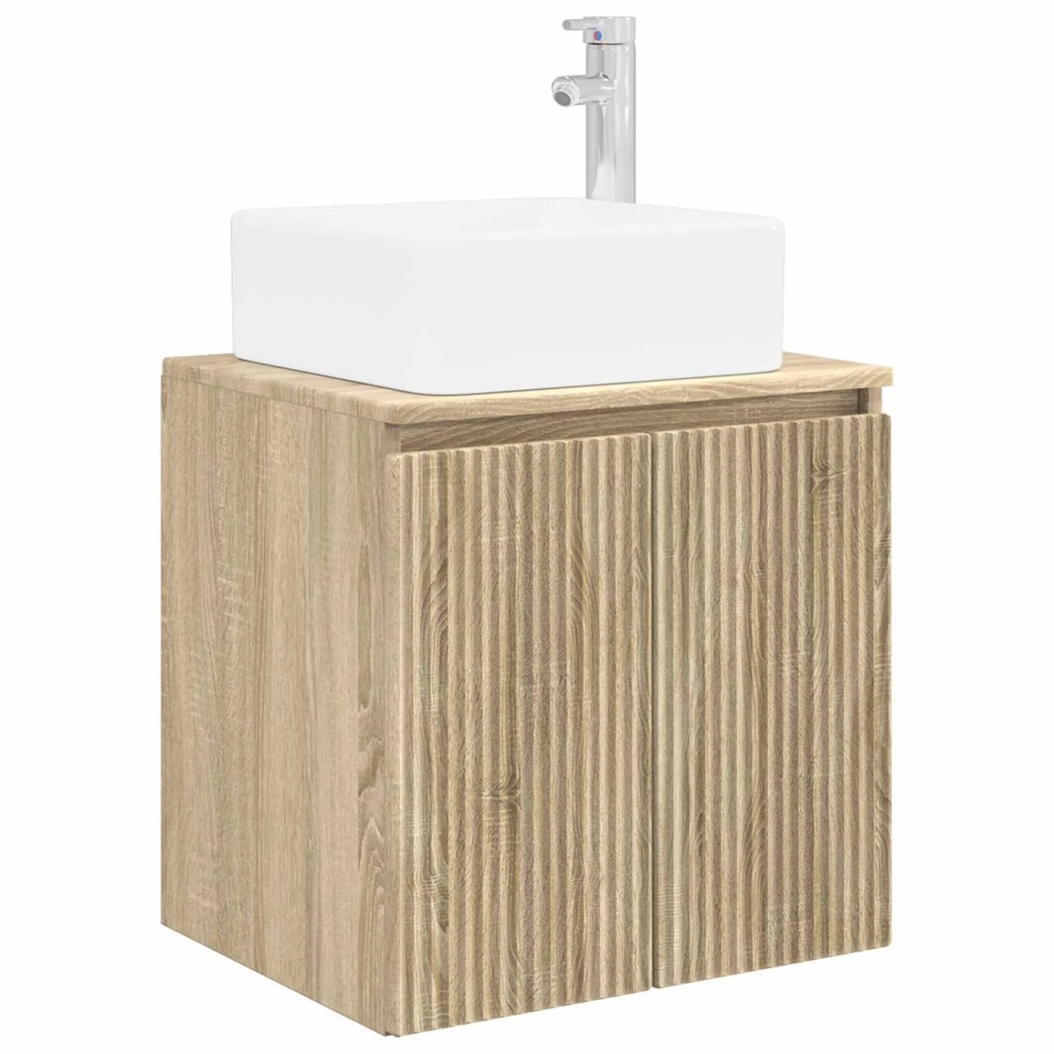 vidaXL Wandmontierte Waschtisch Sonoma-Eiche 53 x 35 x 63 cm 890424