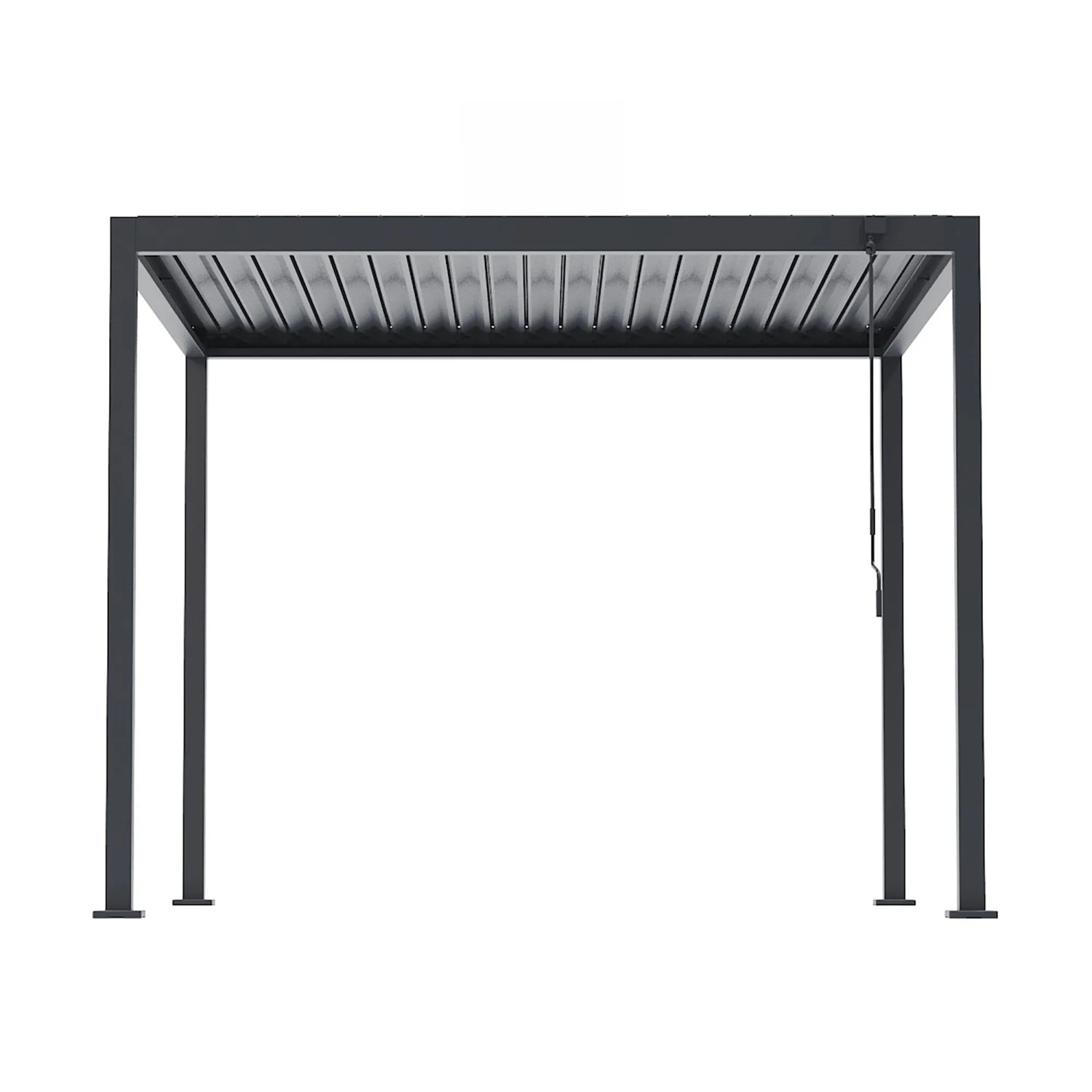 MWH Pergola Origin 88 Anthrazit 3x3m mit verstellbarem Lamellendach für Garten & Terrasse.
