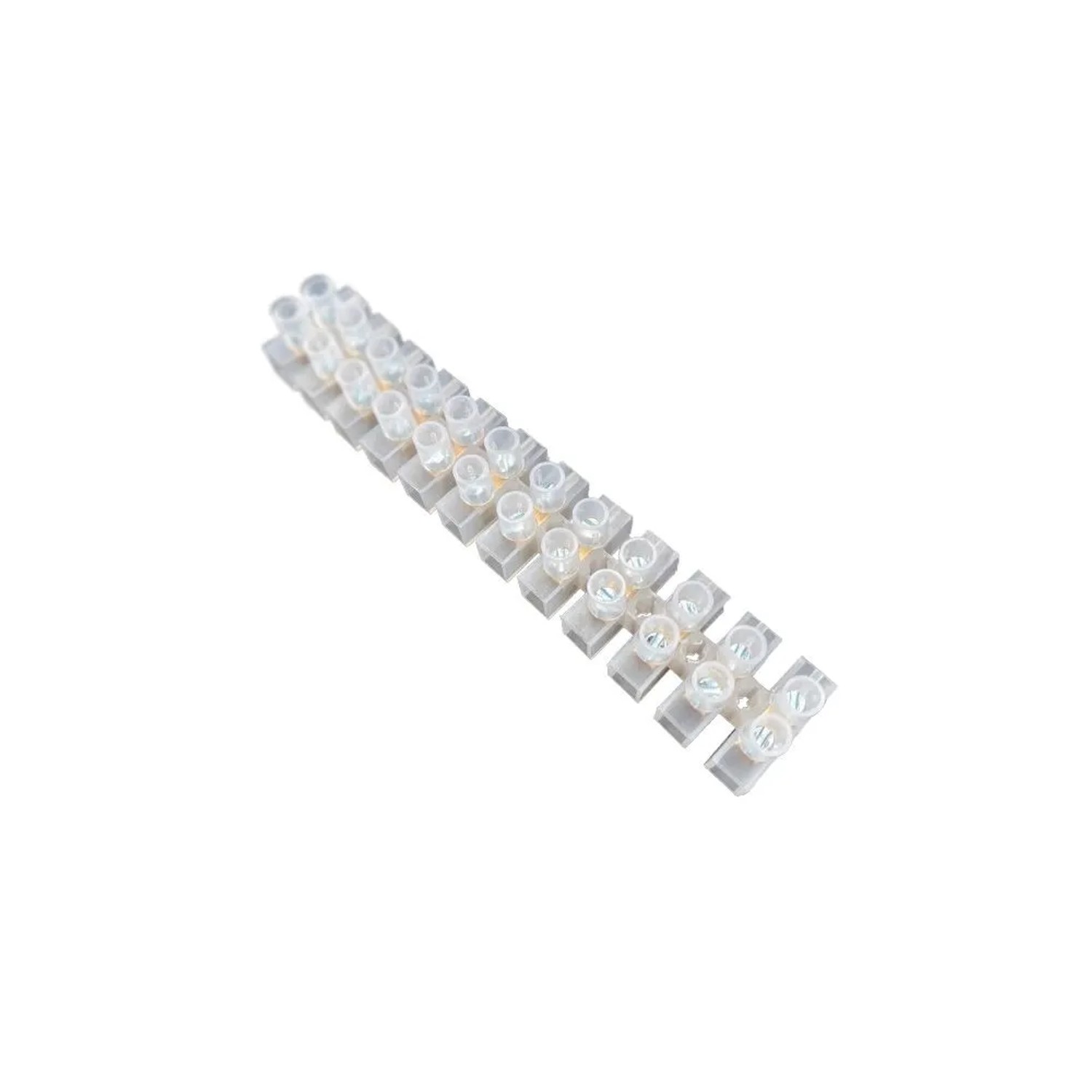 HOROZ Klemmenleiste 12-polig 4 Mm² 3 A 400 V PVC Lüsterklemme Schraubklemme Messing 1 Stück