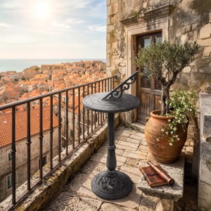 Relaxdays Sonnenuhr Gusseisen Grau Wetterfest Freistehend 85 cm x 37 cm x 35 cm