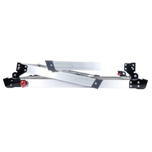 Zusammengeklappte Aluminium Arbeitsplattform GAAP 760, ideal für Montage- und Renovierungsarbeiten.