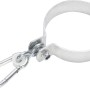 Verzinkter Manschettenhaken (Ø 120 mm) mit Karabiner zur Schaukelbefestigung.