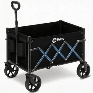 Sekey Bollerwagen Faltbar Klein 80KG Schwarz