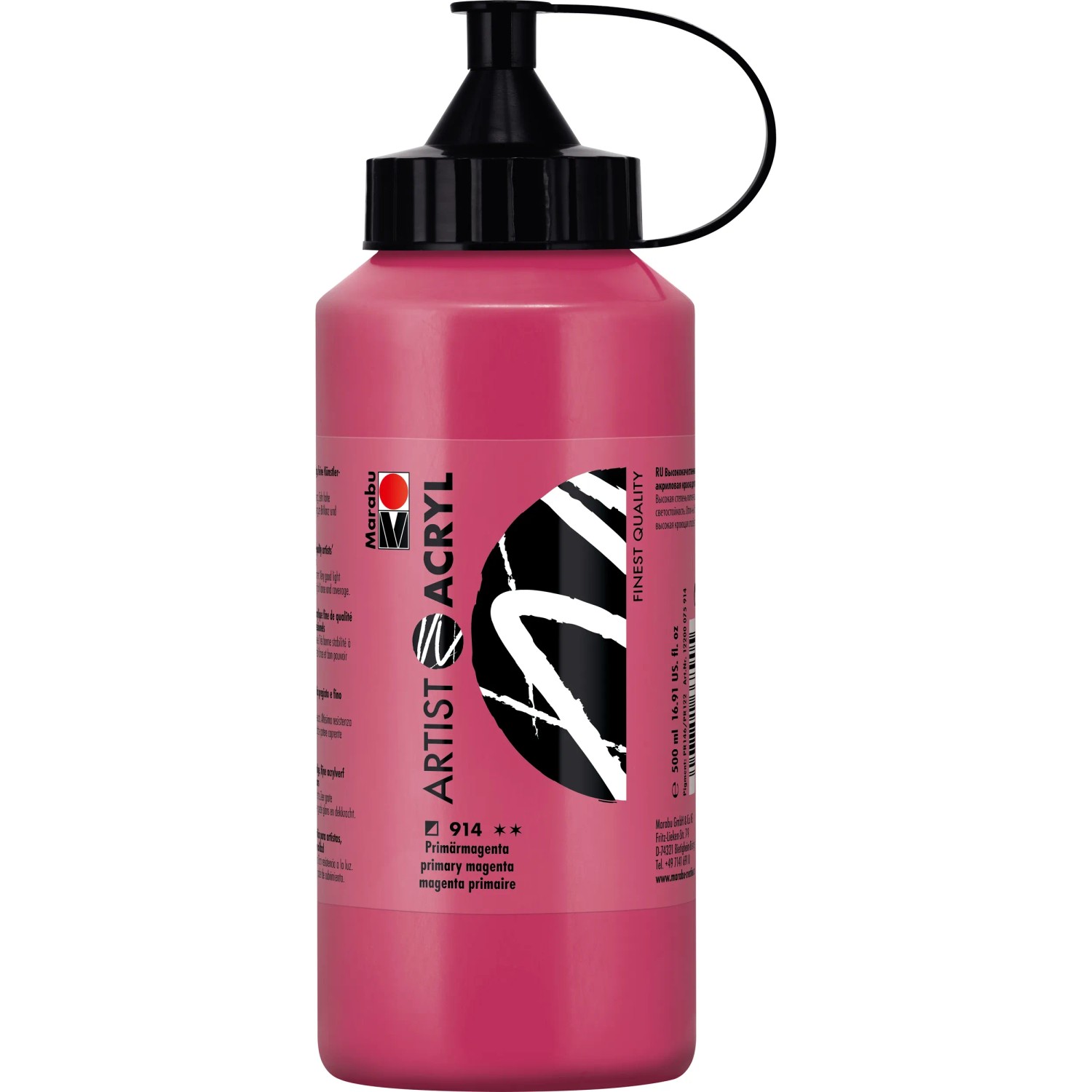 Royal & Langnickel 'Essentials' Acrylfarbe – Primärmagenta, 500 Ml, Deckend, Leuchtend, Für Viele Untergründe