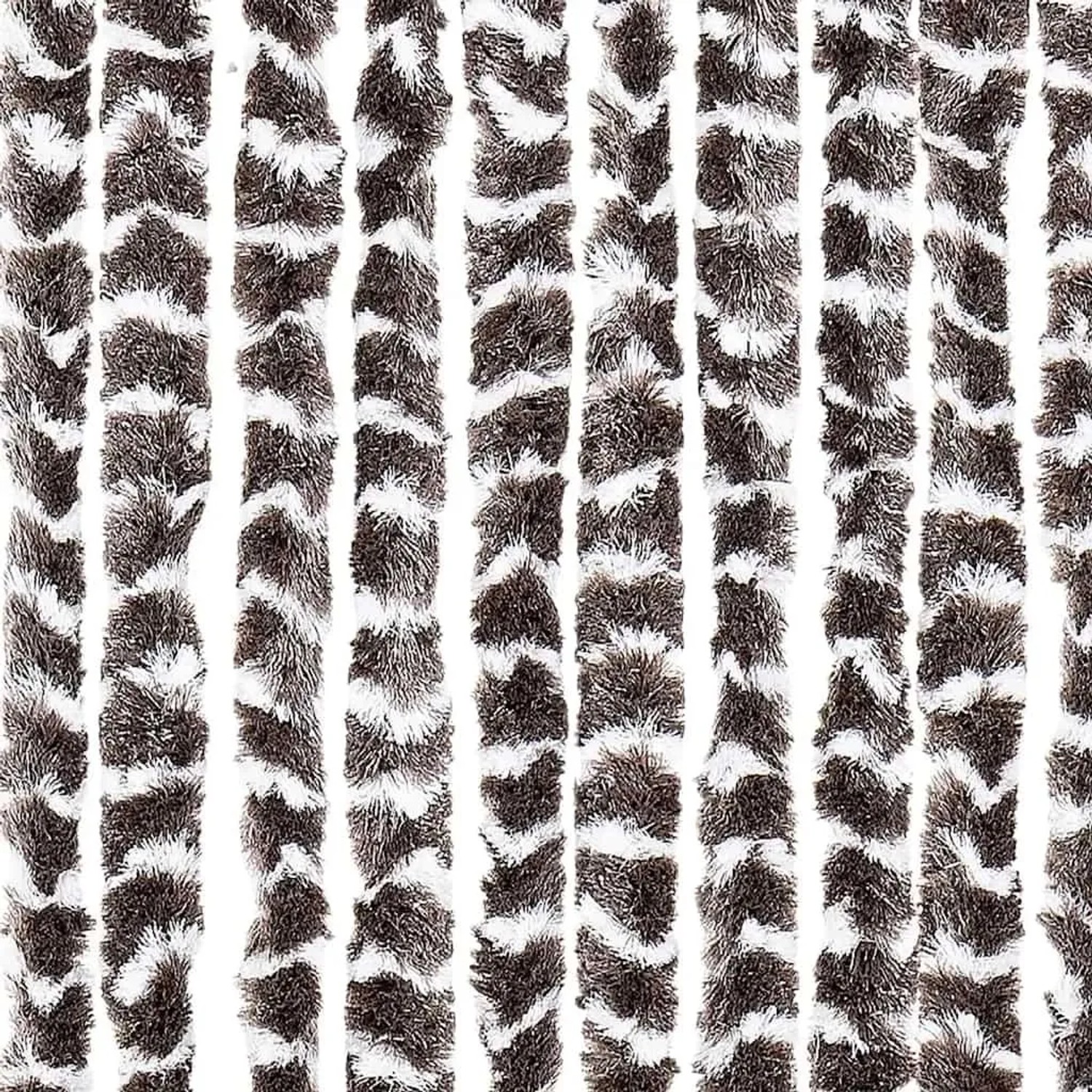 Beige-brauner Fliegenvorhang (56x200 cm) aus Chenille, Detailansicht.