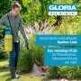 Gelbes Gloria Drucksprühgerät Prima 5 Plus 5 l im Einsatz zur Gartenpflege.