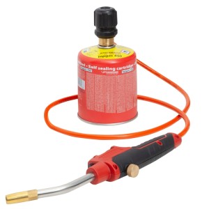 Rothenberger Multibrenner-Set mit Gaskartusche und Schlauch für Löt- und Installationsarbeiten.