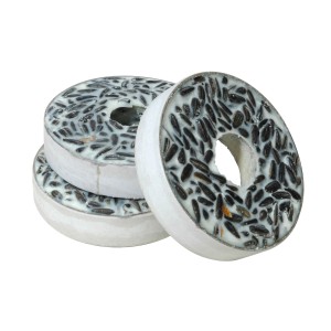 Dobar Meisenringe, 3er Set Wildvogelfutter aus Talg und Sonnenblumenkernen.