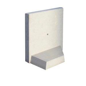 Diephaus L-Stein Ecke, bewehrt, grau, 90 Grad, 80x100x100x8 cm, 2-teilig für Mauersysteme.