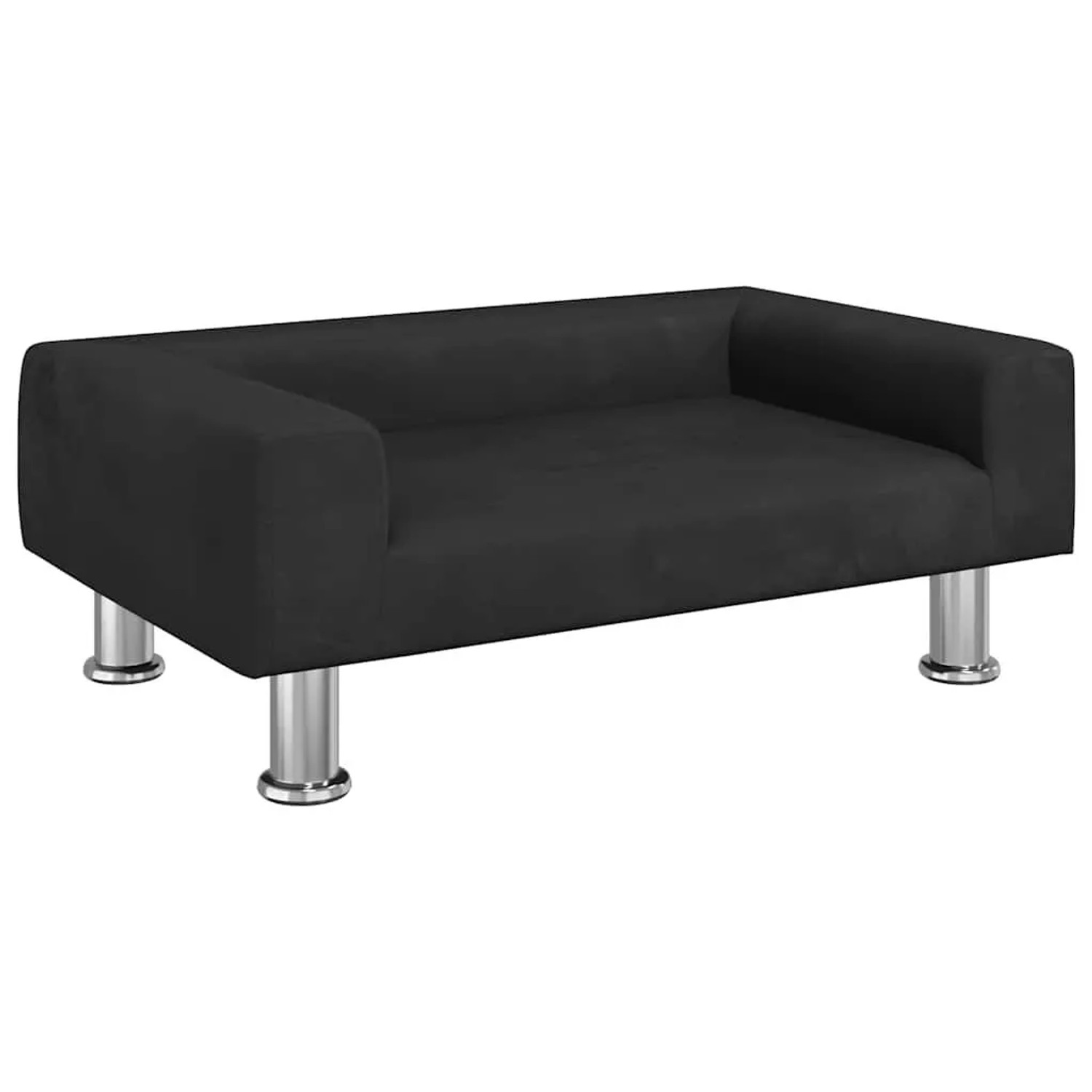 vidaXL Kindersofa Schwarz 70x45x26,5 cm Samt 3196333