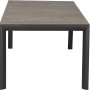 Rechteckiger Siena Garden Gartentisch Silva, Washed Grau, 100x220 cm, mit Keramik-Tischplatte und Aluminiumgestell.