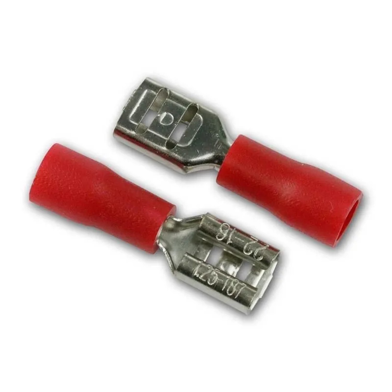 BLANKO Flachsteckhülse 08-475mm 50er Plastikbox Rot