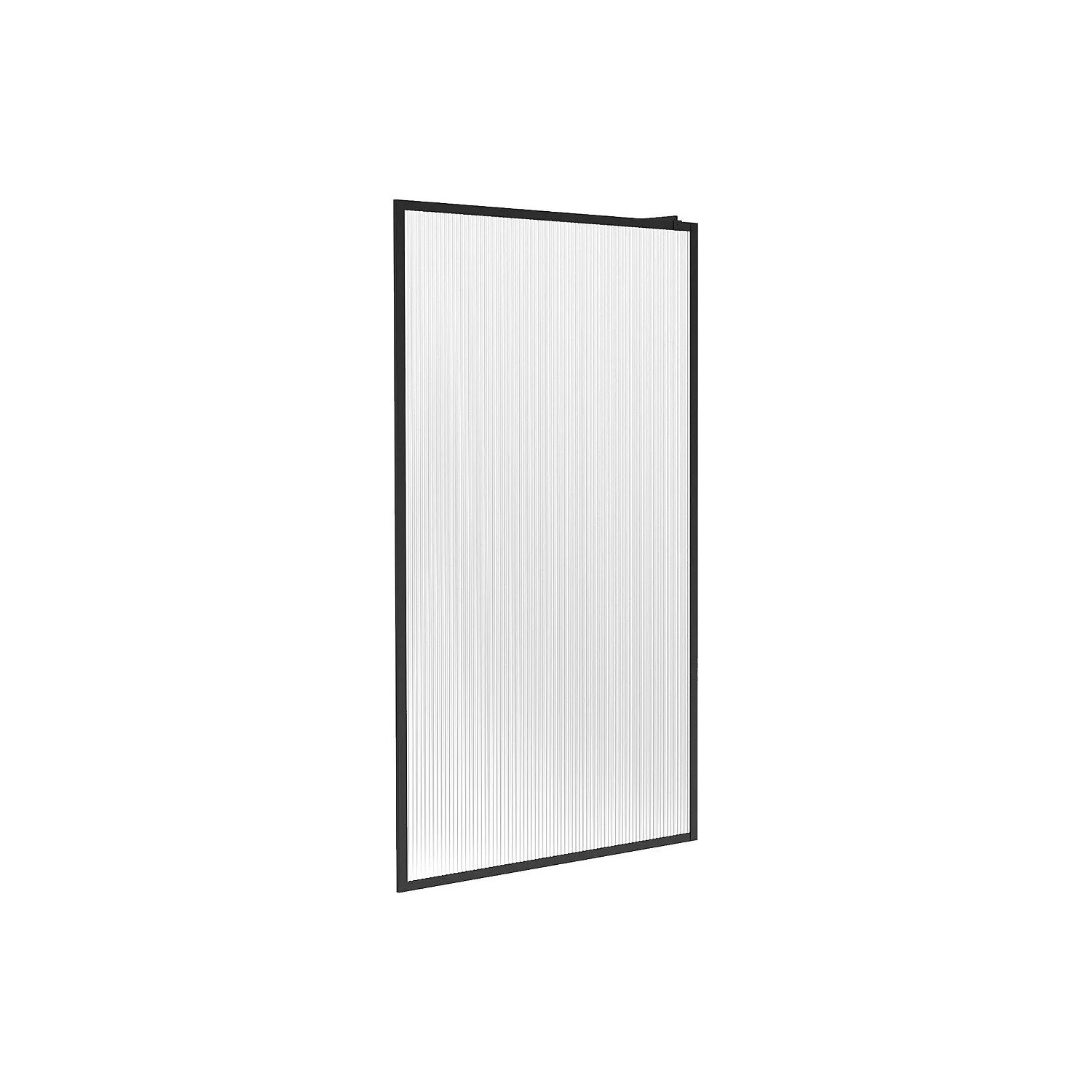Vente-unique Duschwand Virana Schwarz 120 cm