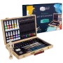 Artina Leonardo Malset, 45-teilig im Holzkoffer mit Acrylfarben, Buntstiften, Ölkreiden und Gliederpuppe.
