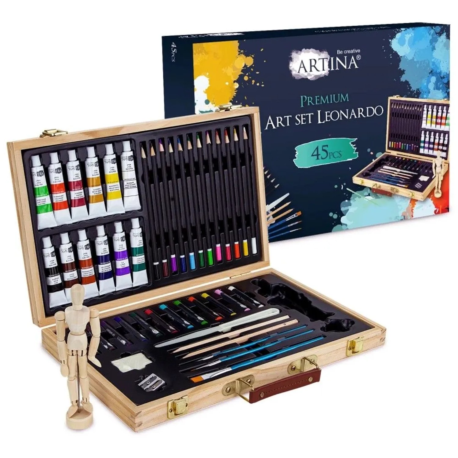 Artina Leonardo Malset für Acrylmalerei 45tlg