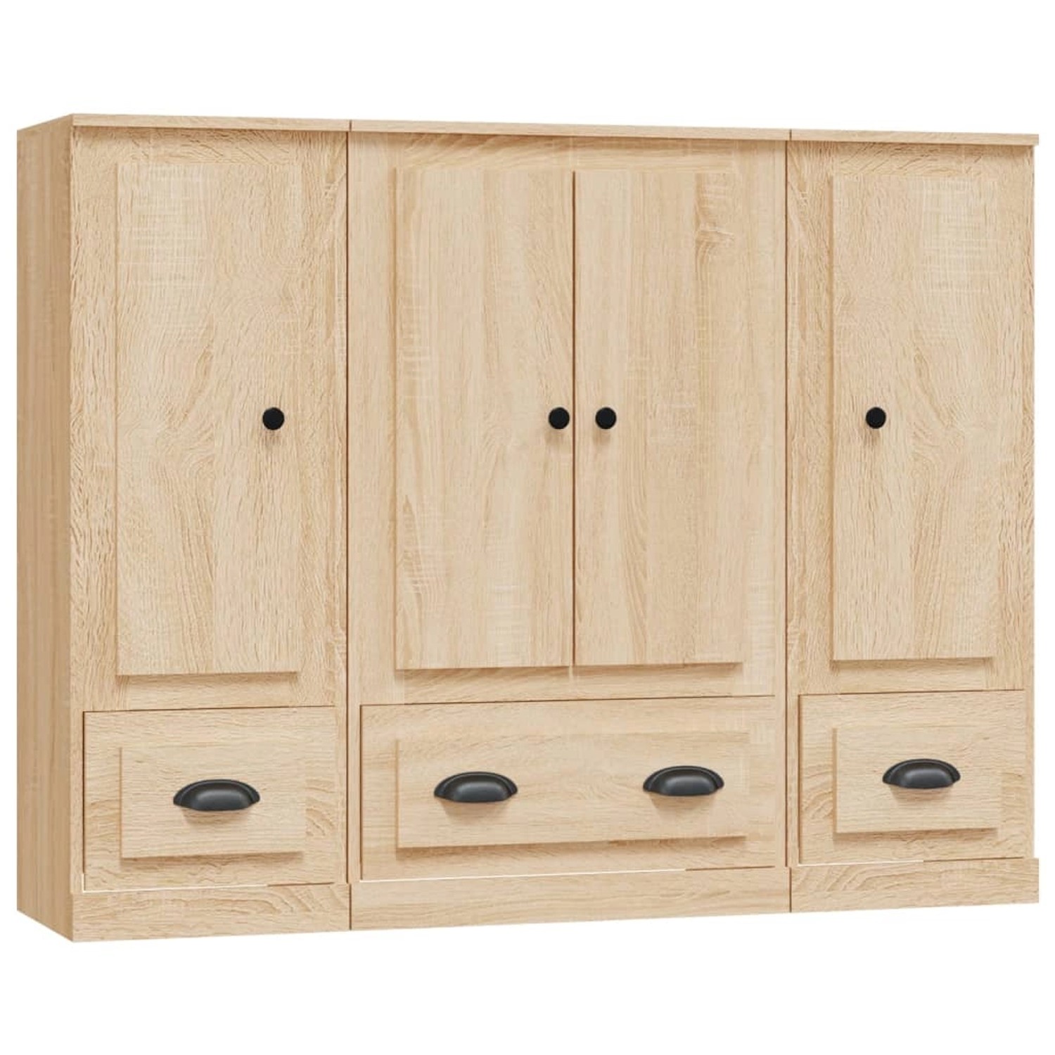 vidaXL Highboards 3 Stk Sonoma-Eiche Holzwerkstoff 3185298