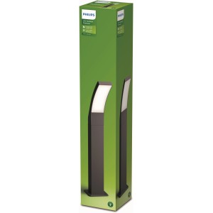 Philips Splay Sockelleuchte in Anthrazit, 1100 lm, für den Außenbereich. Elegantes Design.