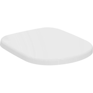 Weißer Ideal Standard WC-Sitz Eurovit Plus mit Softclosing für Kompakt-WC.