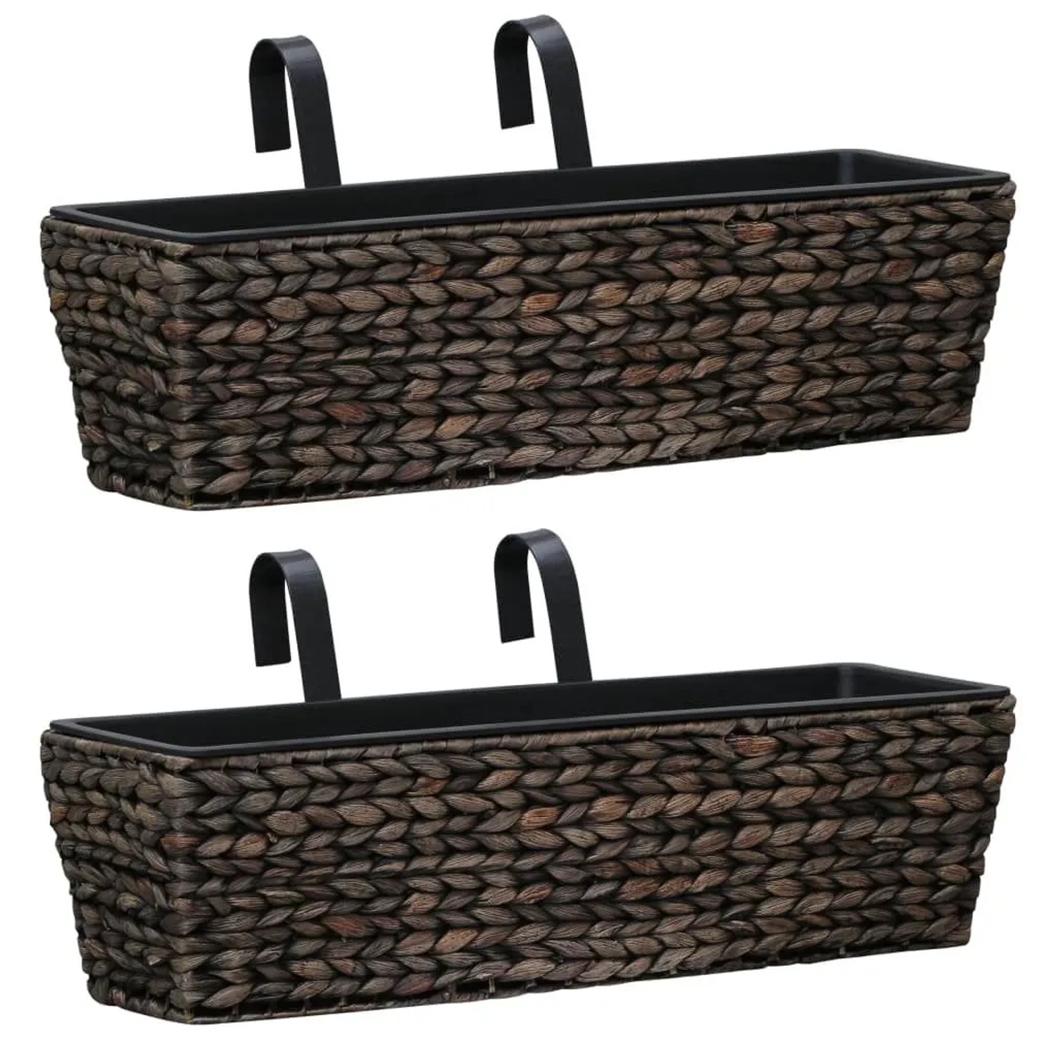 Furnicato Blumenkasten 2 Stk Wasserhyazinthe Braun