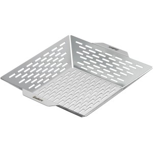 Enders Grillkorb aus Edelstahl, 35x30x6,5 cm, für Grillgemüse und kleines Grillgut.
