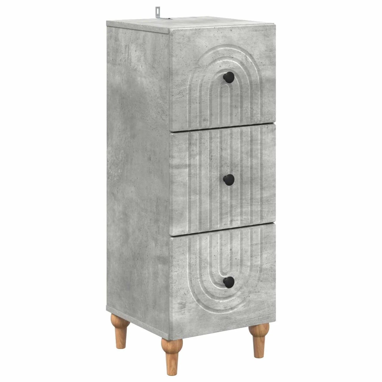 vidaXL Schubladenschrank Betongrau 33 x 34,5 x 90 cm Holzwerkstoff 894158