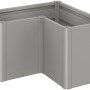Biohort Pflanzbeet Belvedere Midi, Gr. L100, Quarzgrau-Metallic, Metall-Hochbeet für Garten und Balkon.