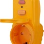 Gelber Brennenstuhl Personenschutz-Adapter für Europa, Steckdosenleiste mit IP54 Schutz.