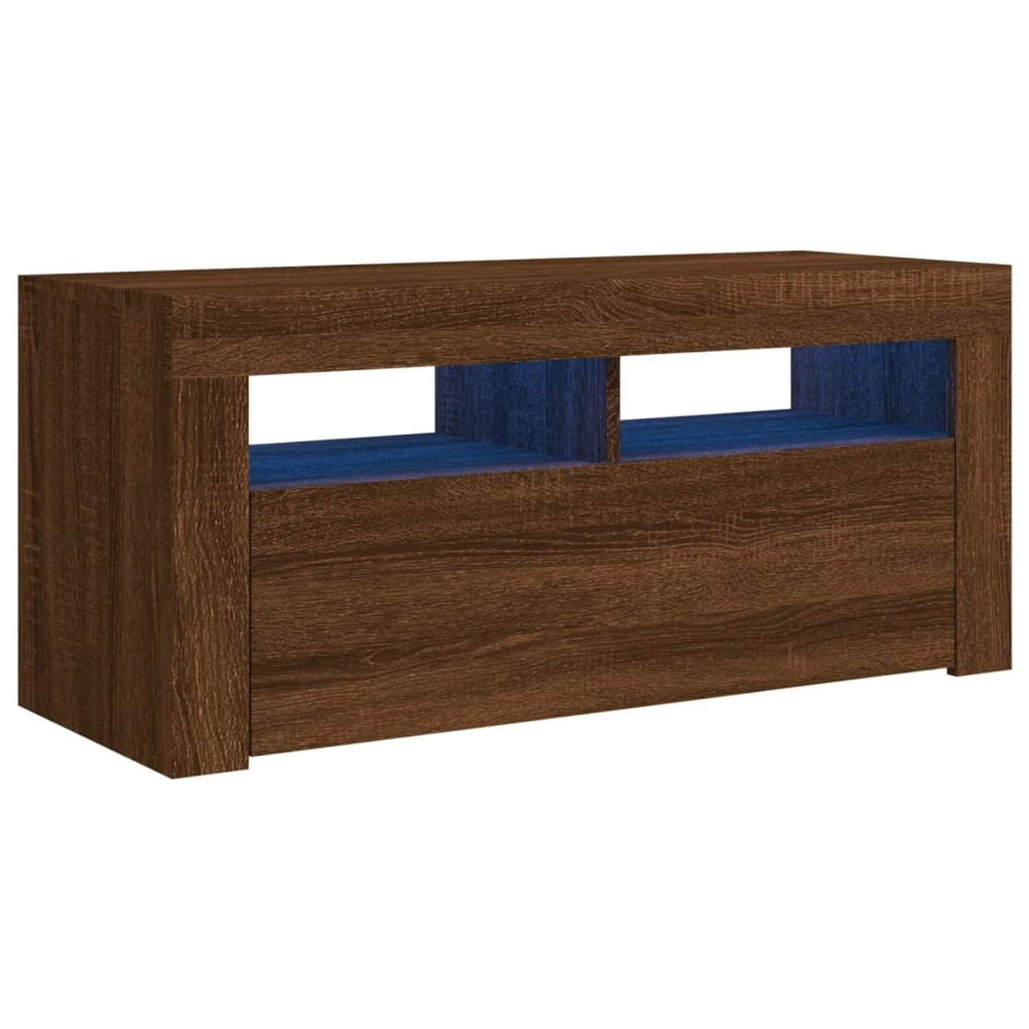 Thumbnail - VidaXL TV-Schrank mit LED-Leuchten Braun Eichen-Optik 90x35x40 cm Modell 2