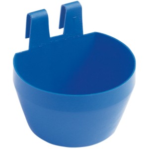 Blauer Kerbl Trinkbecher/Futternapf (300 ml) für Geflügelkäfige.