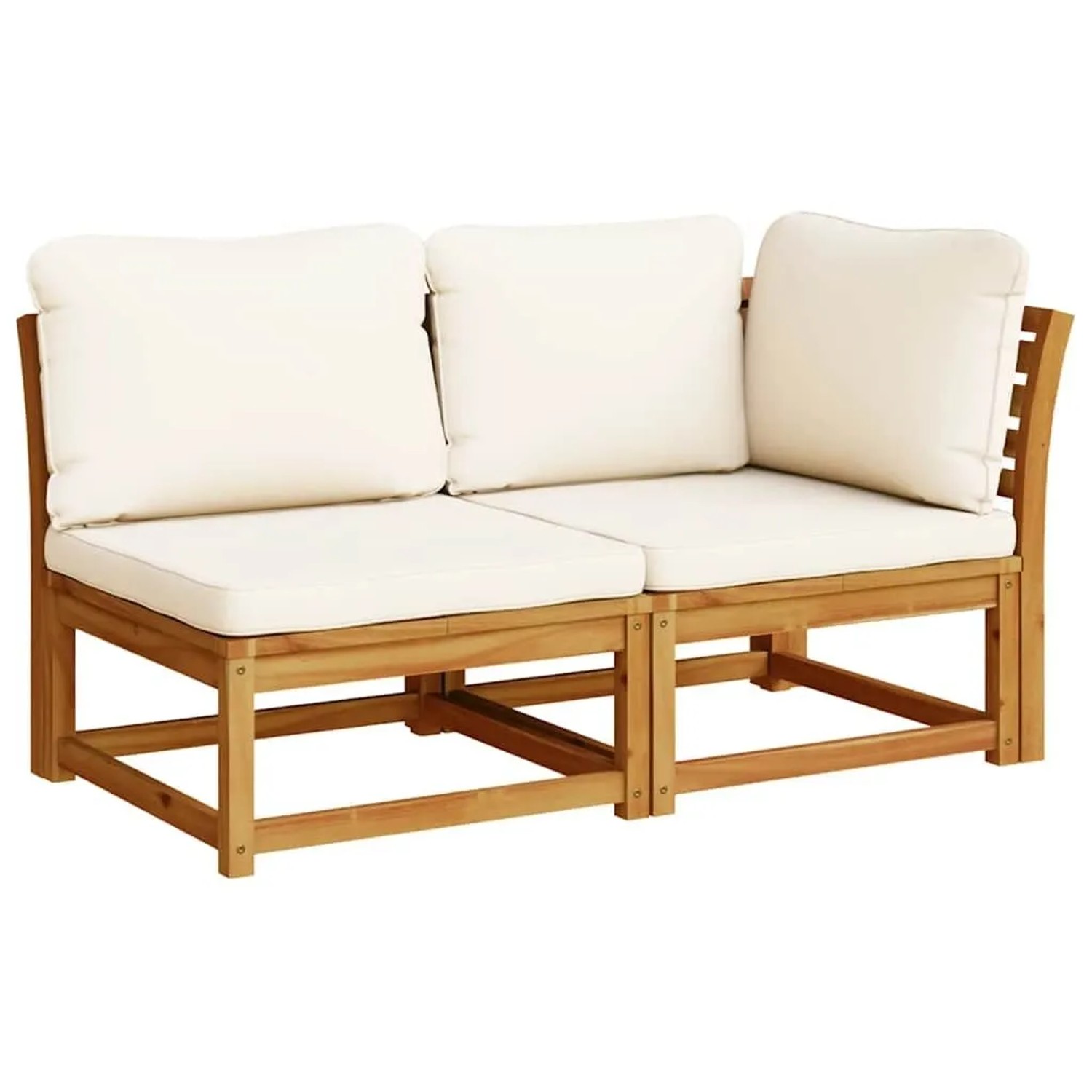 vidaXL 2-Tlg Garten-Lounge-Set mit Kissen Massivholz Akazie 366492
