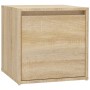 Quadratische vidaXL Box mit Schublade, Sonoma-Eiche Dekor, Teil des Flurmöbel-Sets Modell 2.
