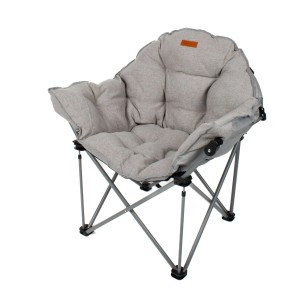 Grauer Eclipse Campingstuhl Atlas, Faltstuhl für Camping, Garten, Balkon mit Tragetasche.