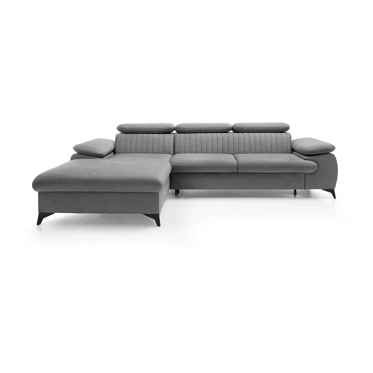 Vente-unique Schlafsofa Samara Hellgrau 280 cm