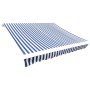 vidaXL Markisenbespannung blau-weiß gestreift, 350x250 cm, für Sonnenschutz.