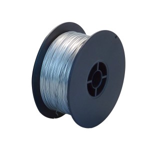 Verzinkter Eisendraht 1mm von Goebel auf PVC-Spule (1kg, ca. 163m).