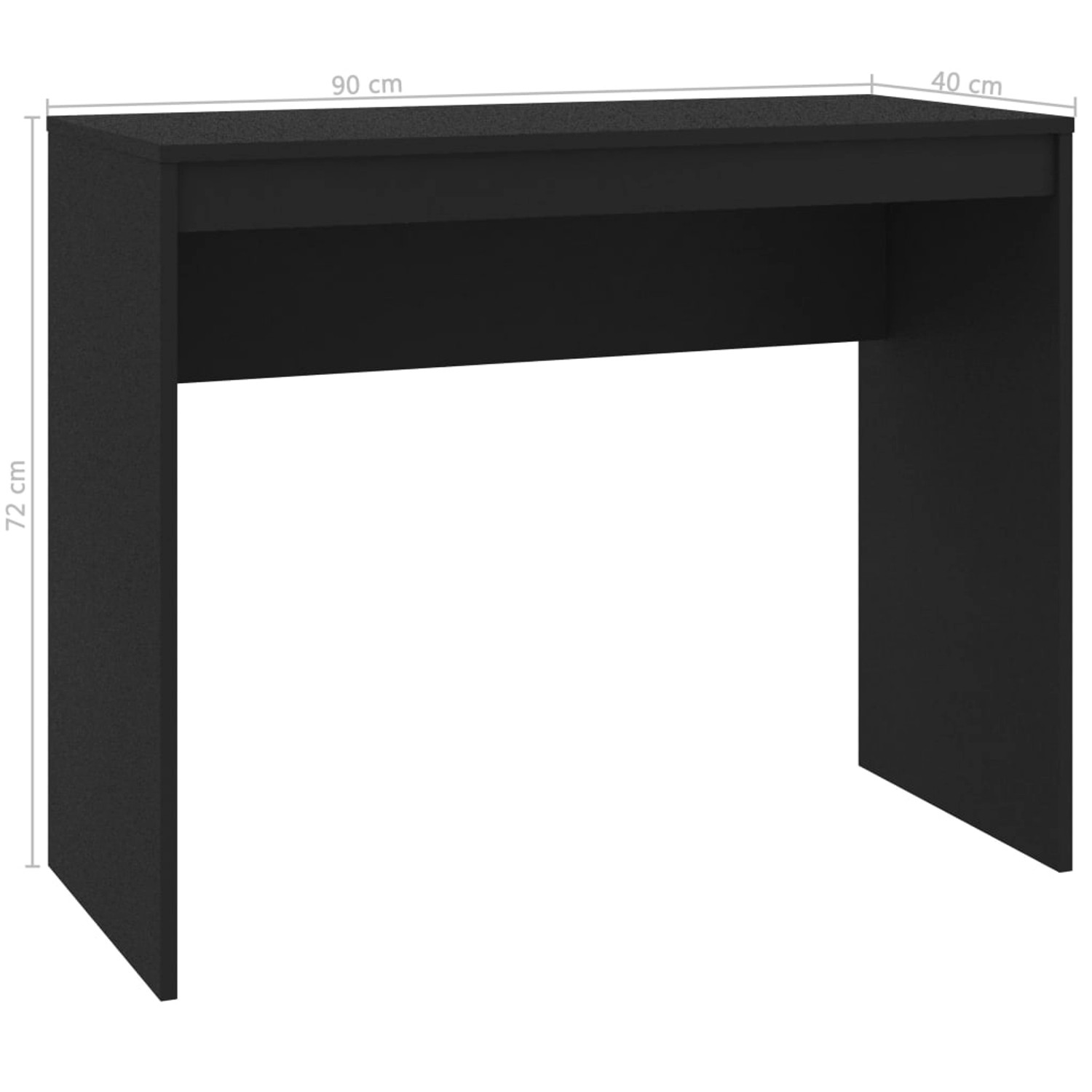 vidaXL Schreibtisch Schwarz 90x40x72 cm Holzwerkstoff 800379
