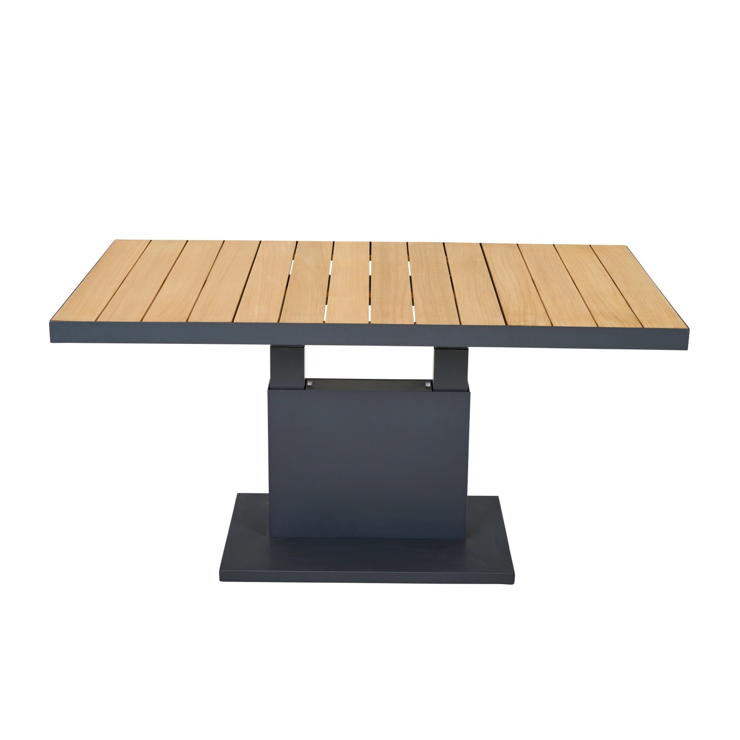 Rechteckiger Siena Garden Gartentisch Talina aus Teakholz, 85x140 cm. Moderner Esstisch für den Garten.